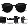 SOJOS Fashion Round Sunglasses for Women with Rivet Plastic Frame DOLPHIN SJ2068